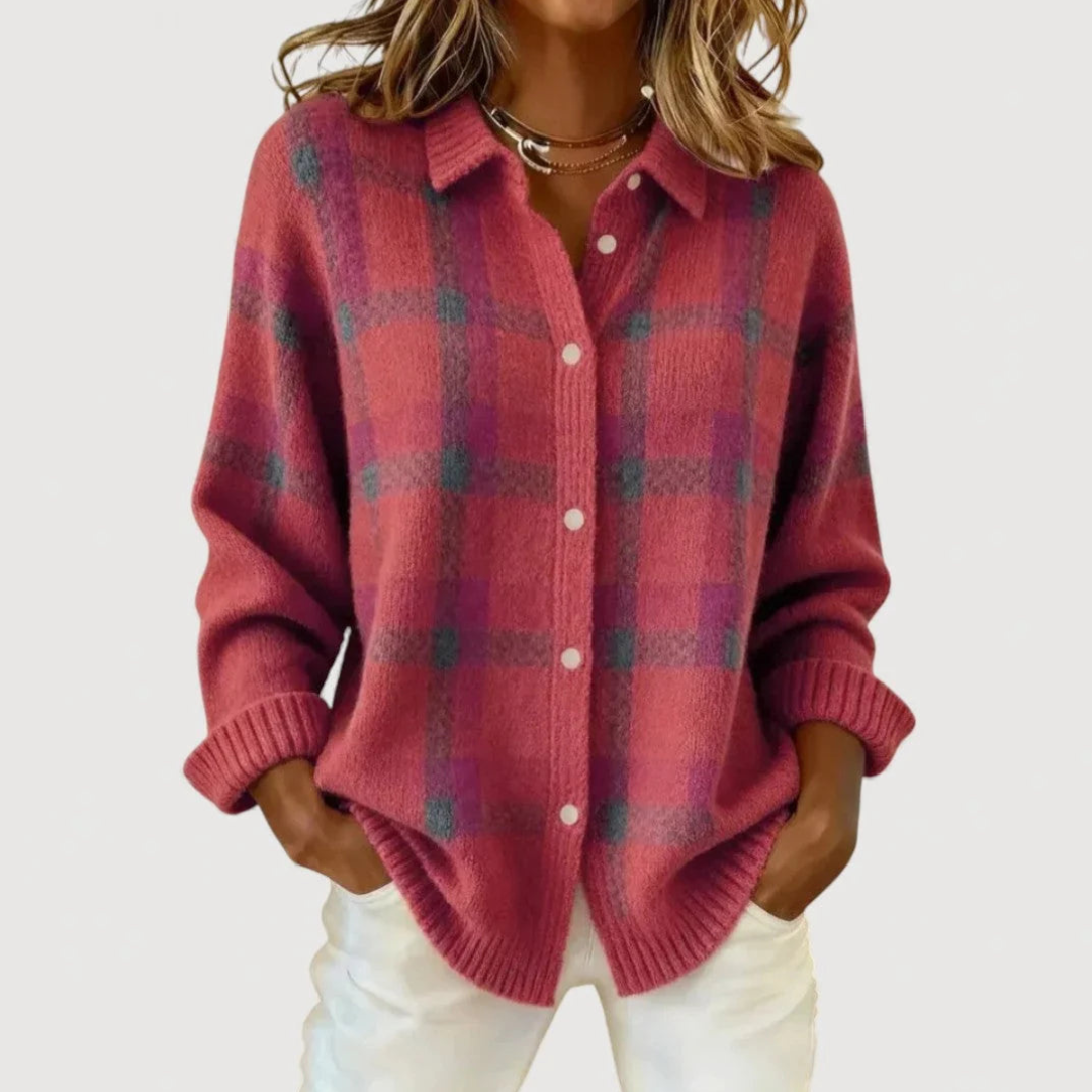 Sami | Plaid Knit Cardigan