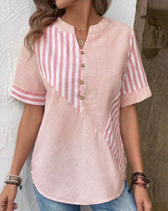 Nina | Soft Striped Flared-Sleeve Blouse