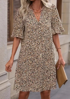 Zelda | Leopard Charm Midi Dress