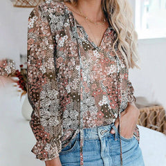 Meirion | Boho Chic Floral Blouse