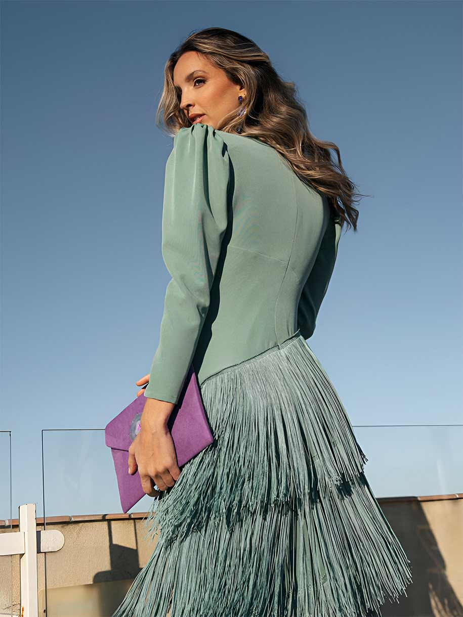 Sharla | Fringed Flared Maxi Dress