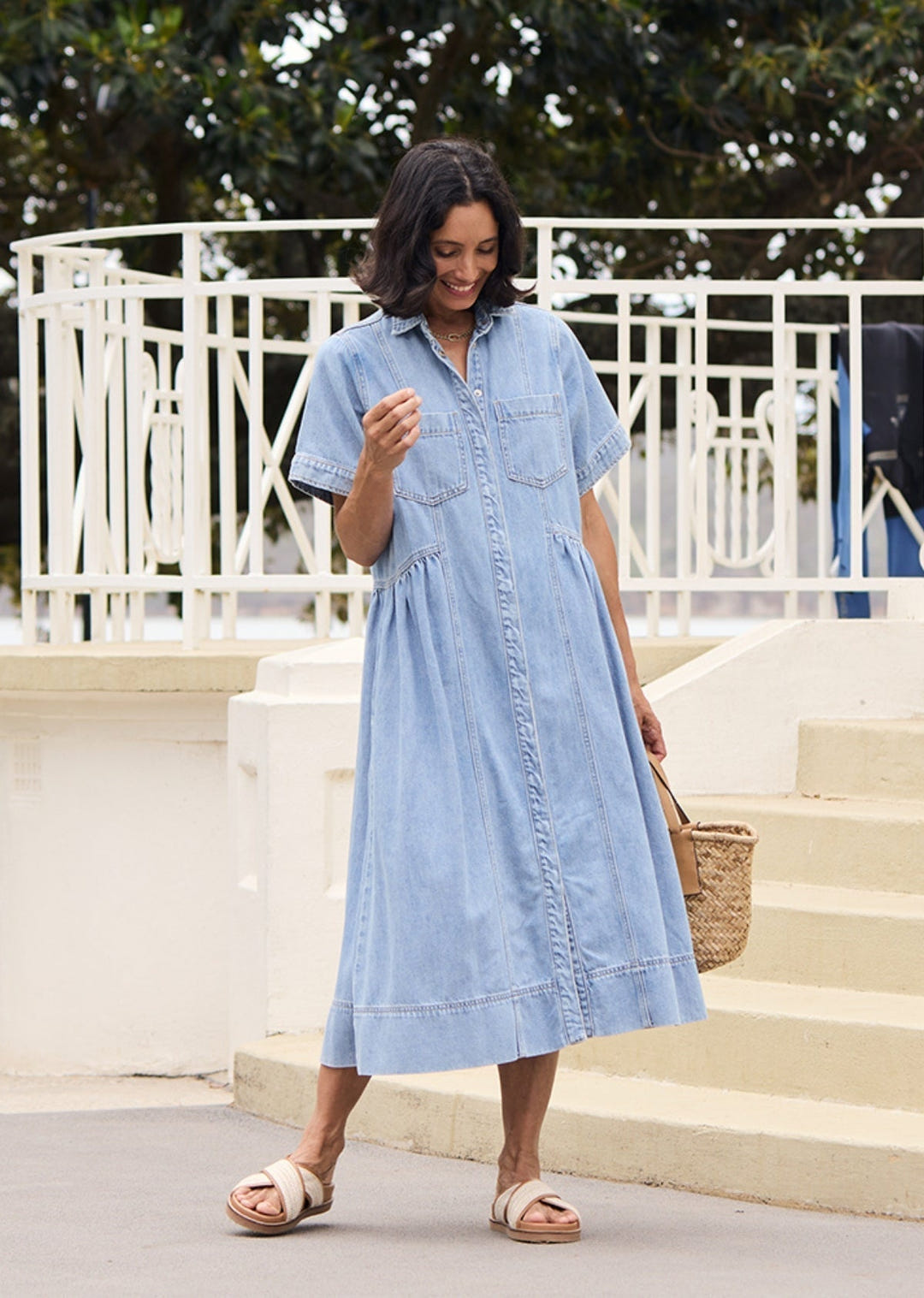 Nerys | Breezy Blue Shirtdress