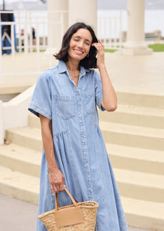 Nerys | Breezy Blue Shirtdress