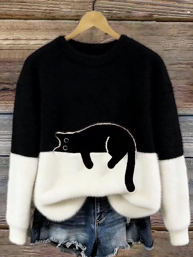 Pyper | Cosy Cat Graphic Sweater