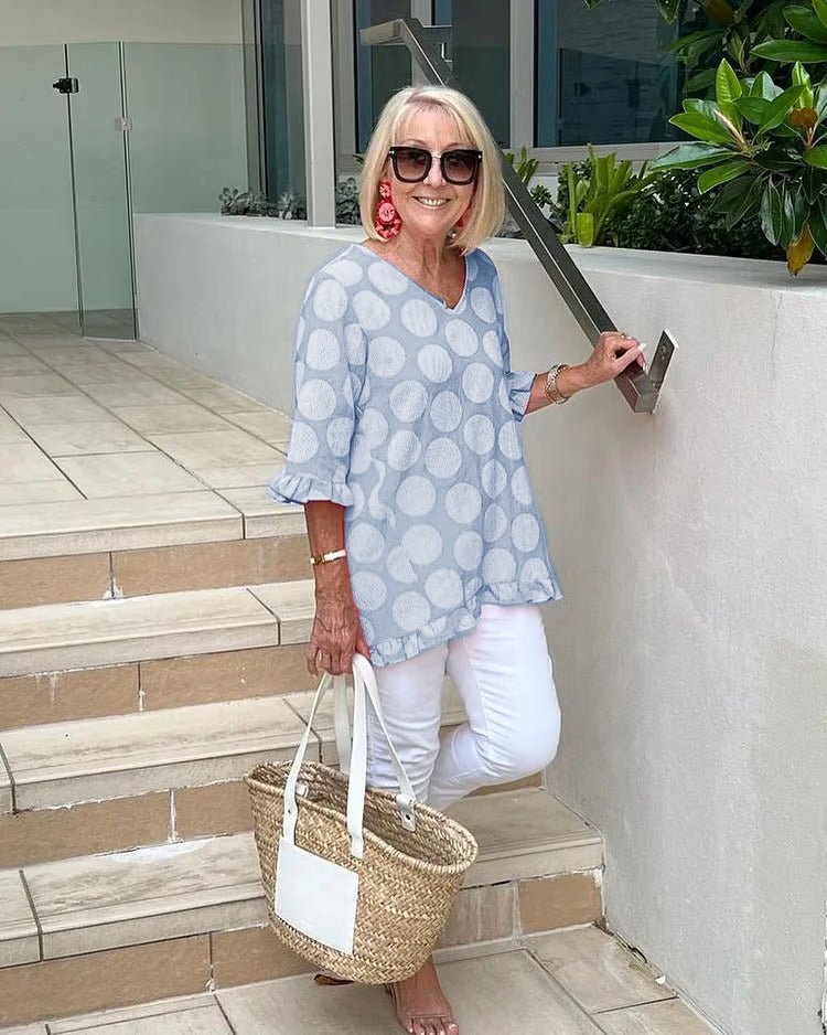 Carly | Retro Print Blouse