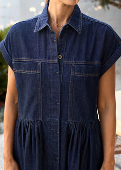 Cordula | Deep Indigo Midi Dress