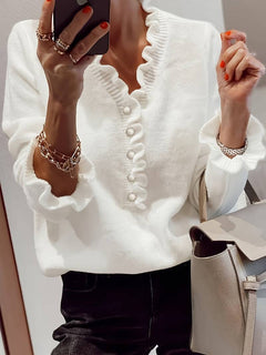 Rhodri | Plain V-Neck Sweater