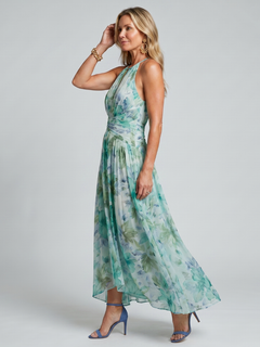 Velvet | Floral Halter Midi Dress