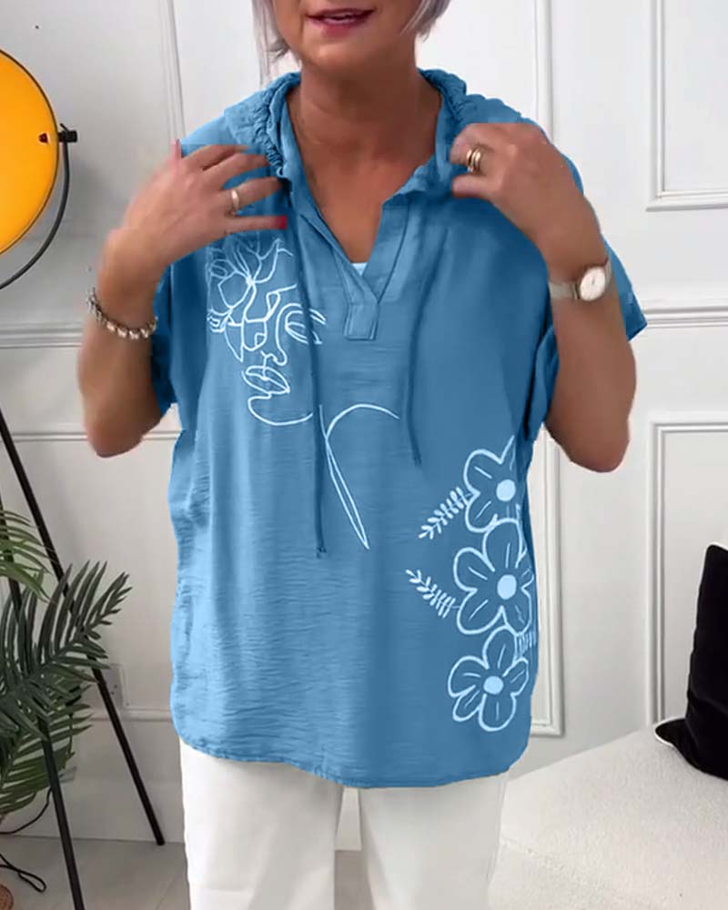 Lynnette | Floral Hooded Blouse