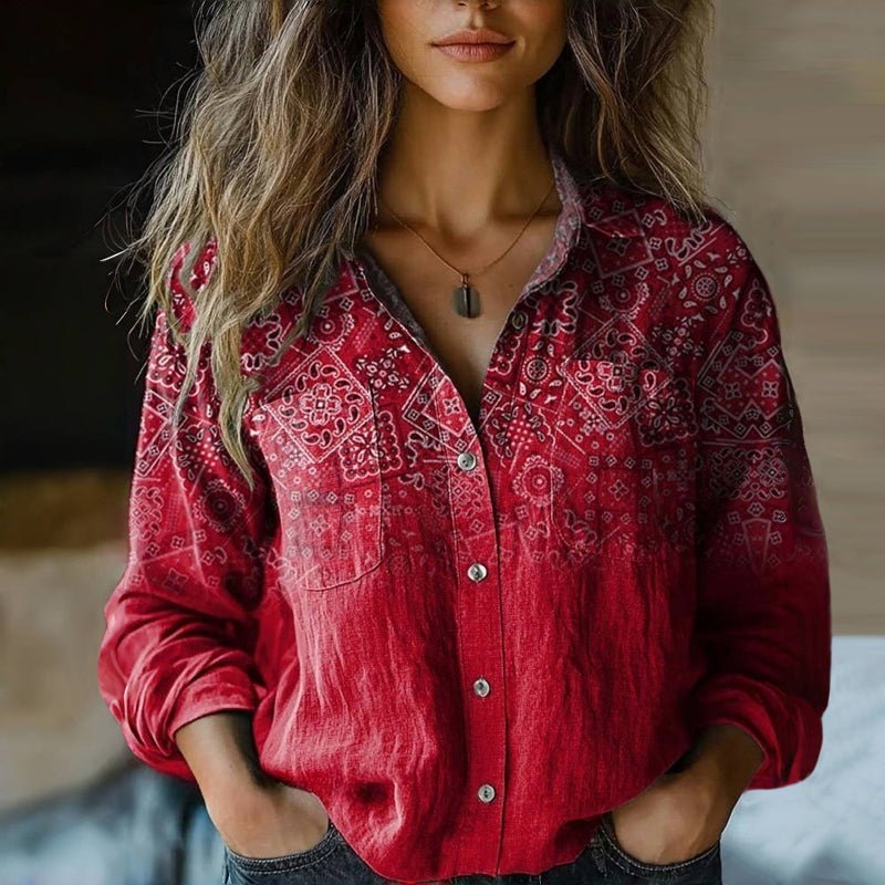 Nuala | Vintage Printed Blouse