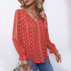 Meirion | Boho Chic Floral Blouse