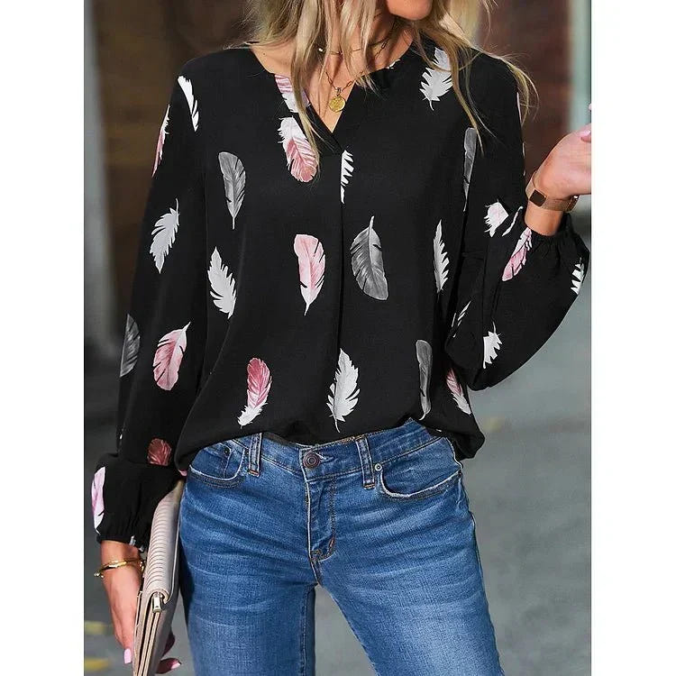 Alisha | Feather Print Tee