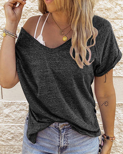 Thelma | Solid V-Neck Tee