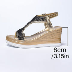 Vina | Mesh Wedge Sandals