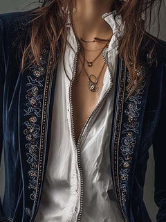 Ellie-Mae | Embroidered Longline Jacket