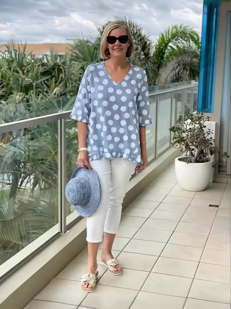 Carly | Retro Print Blouse