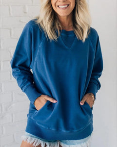 Terri | Ribbed Pocket Pullover Sweater