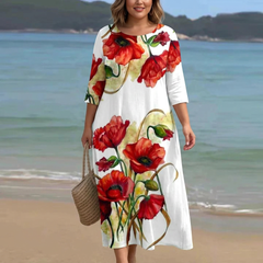 Kaylene | Printed Flow Midi Dress