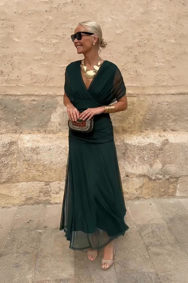 Lesley | Flowing V-Neck Maxi Dress