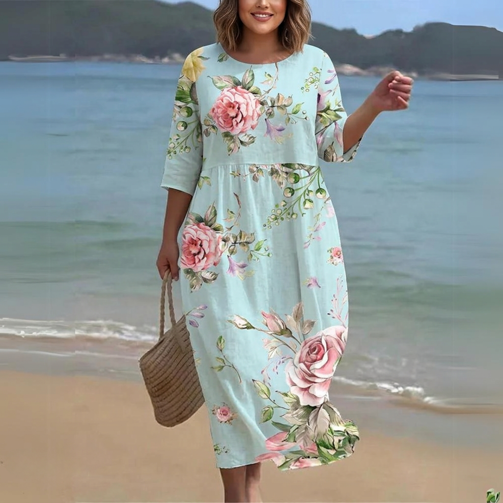 Kaylene | Printed Flow Midi Dress