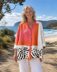Tabitha in Sunset Colour-Block on Bruny Island