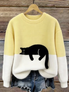 Pyper | Cosy Cat Graphic Sweater