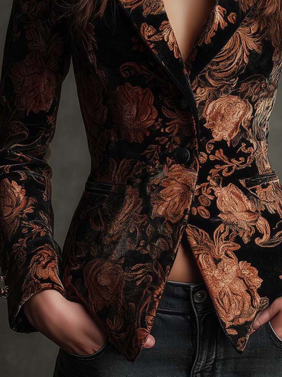 Marsha | Ornate Floral Tailored Blazer