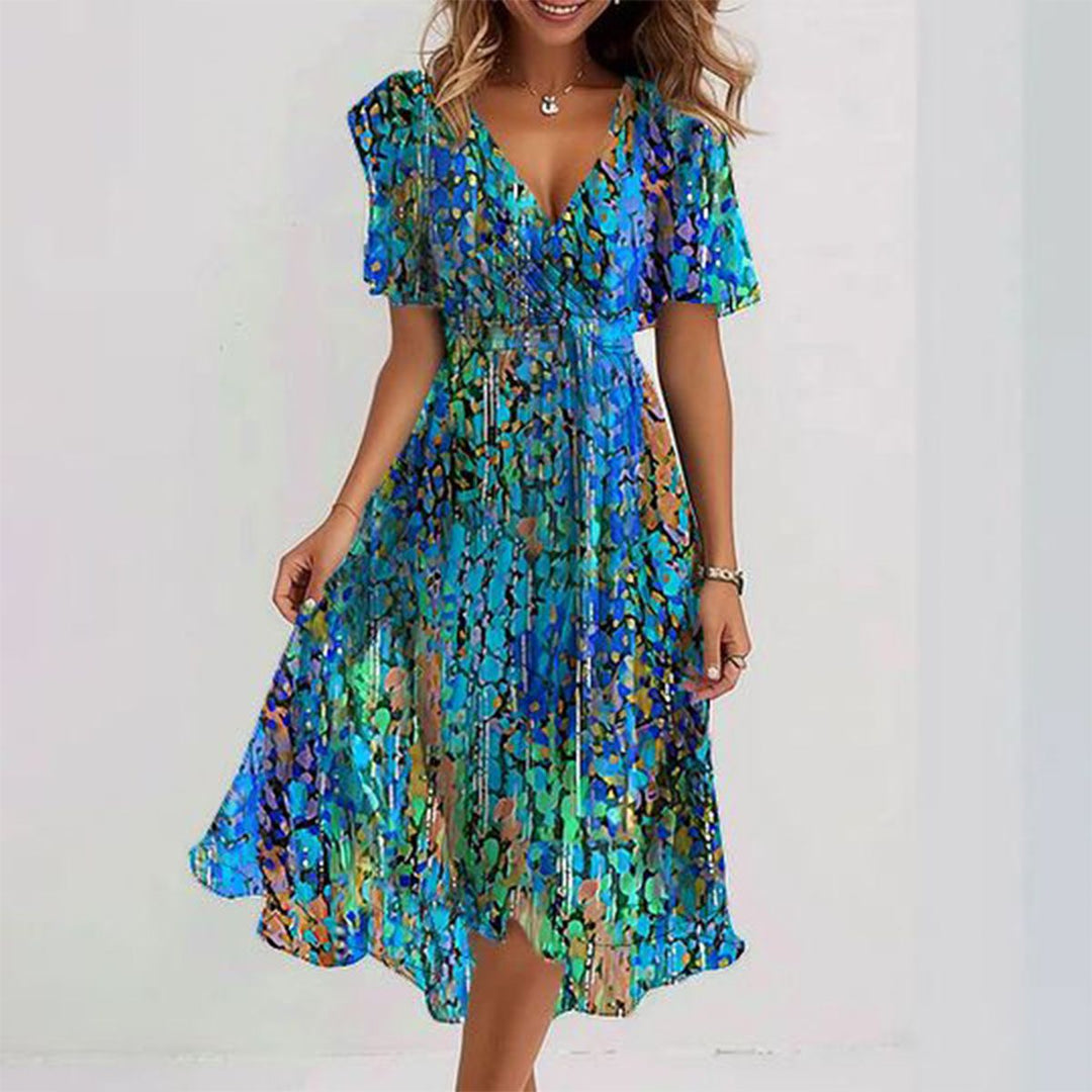Kathryn | Breezy Blue Midi Dress