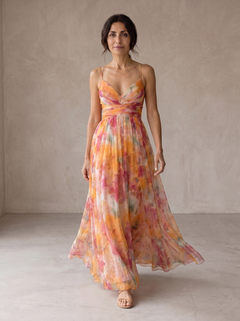 Kes | Floral Print Maxi Dress