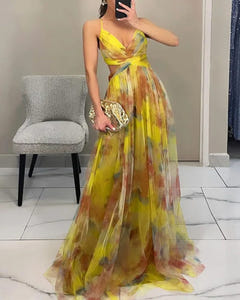 Kes | Floral Print Maxi Dress