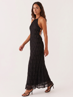 Mindy | Halter-Neck Tiered Maxi Dress