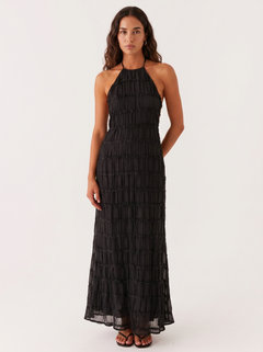 Mindy | Halter-Neck Tiered Maxi Dress
