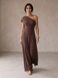 Nimue | Linen Silk Midi Dress