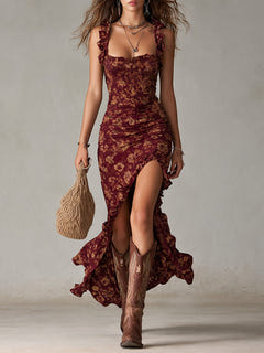 Trista | Midi Boho Linen Look