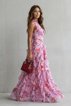 Julietta | Romantic Rose Cascade Maxi Dress