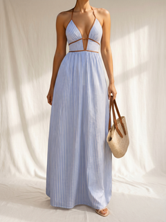 Tomi | Striped Cut-Out Maxi Dress