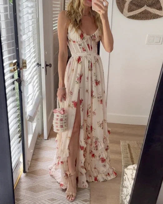 Mahalia | Romantic Floral Midi Dress