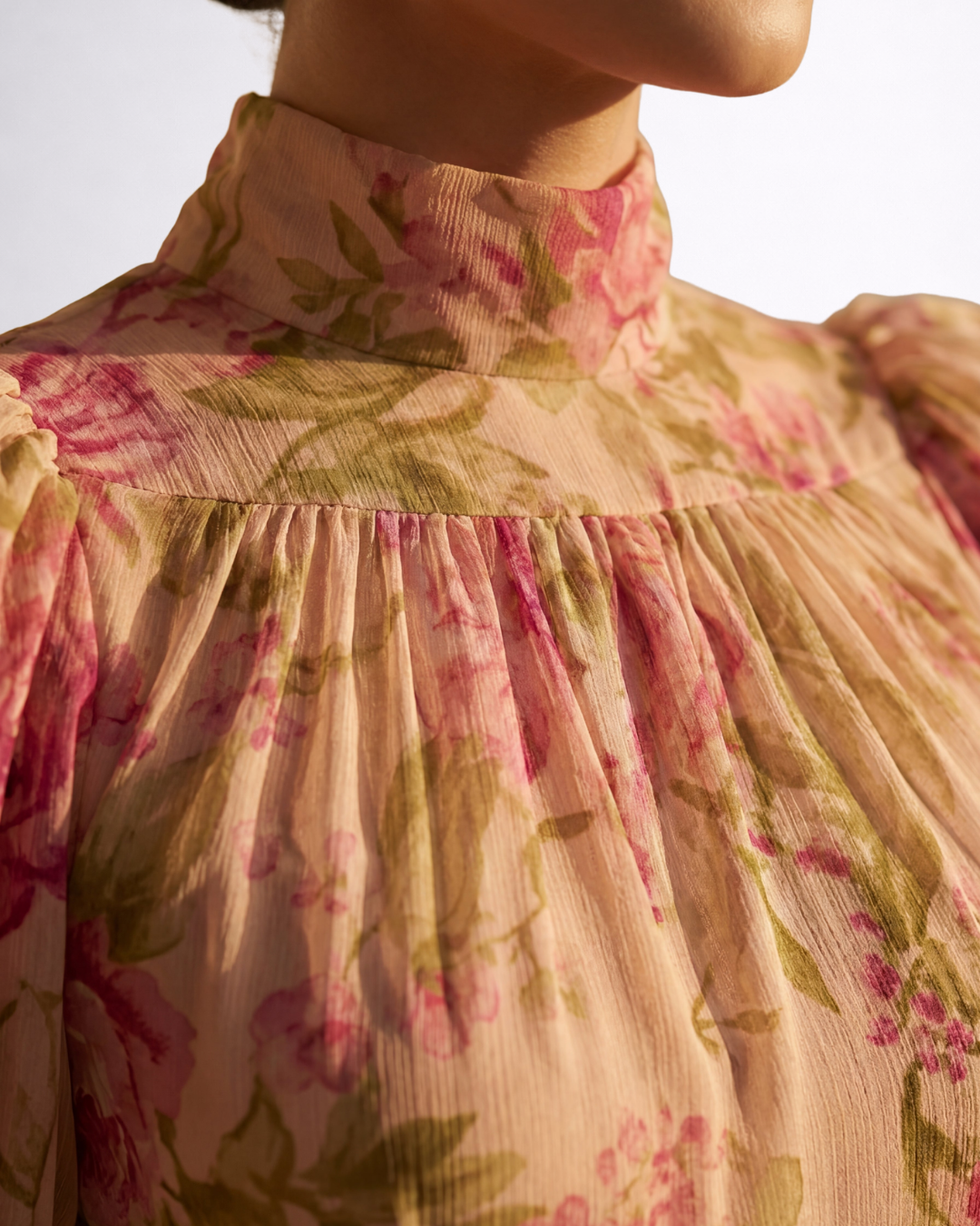 Svea | Floral Chiffon Maxi Dress