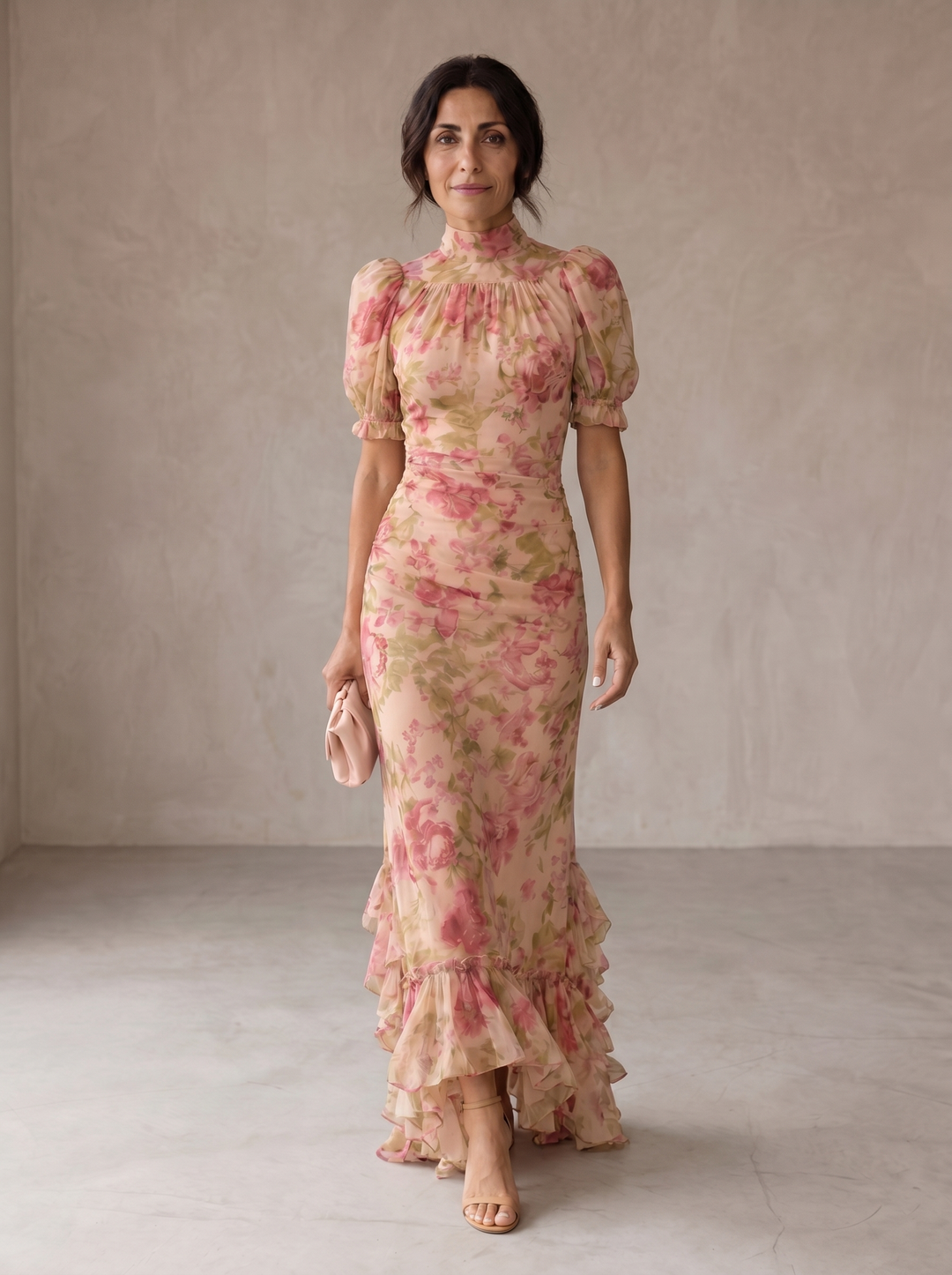 Svea | Floral Chiffon Maxi Dress