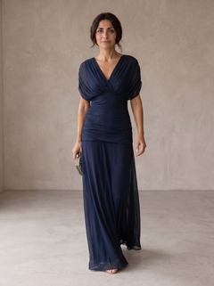 Phyllida | Elegant Blue Midi Dress