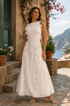 Wilhelmine | Embroidered Maxi Dress