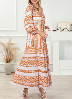 Jan | Boho Puff Maxi Dress