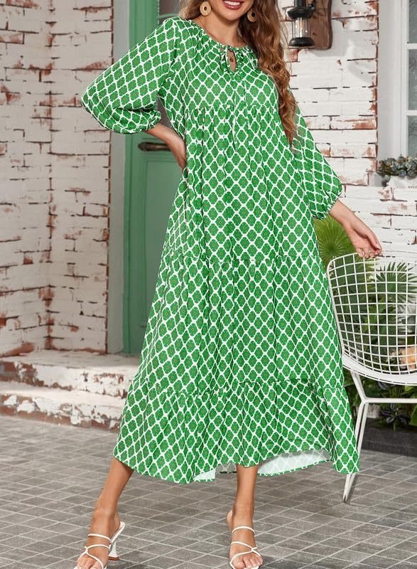 Jan | Boho Puff Sleeve Floral Maxi Dress