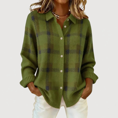 Keely | Plaid Knit Cardigan