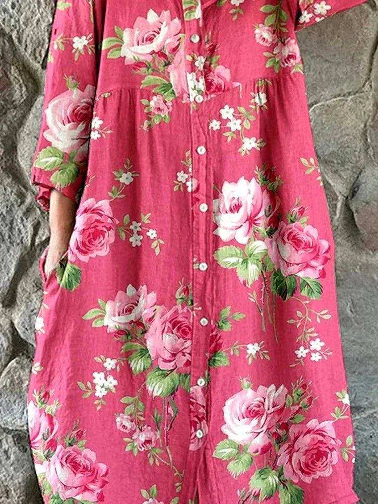Florrie | Art Floral Shirt Dress