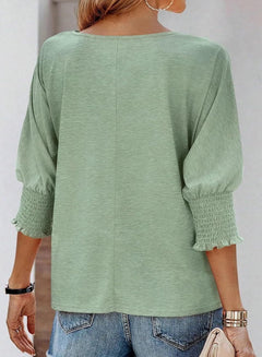 Ellen | Classic Crewneck Blouse