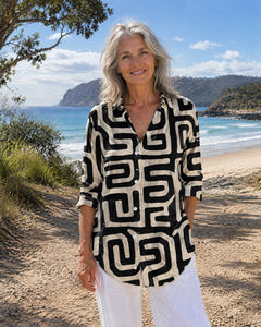 Zadie in Black Maze on Bruny Island
