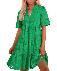 Meinwen | Lace Ruffle Dress