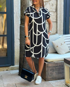 Lizzie | Midi Dress with Short Sleeves