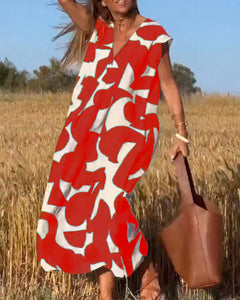 Maud | Printed V-Neck Dress